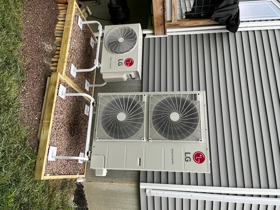 LG units on gray house